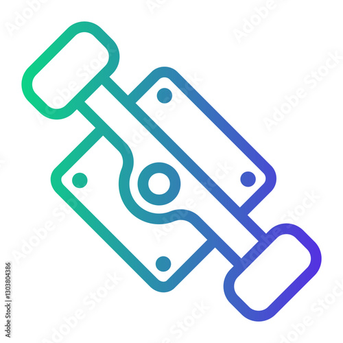 wheels Line Gradient Icon