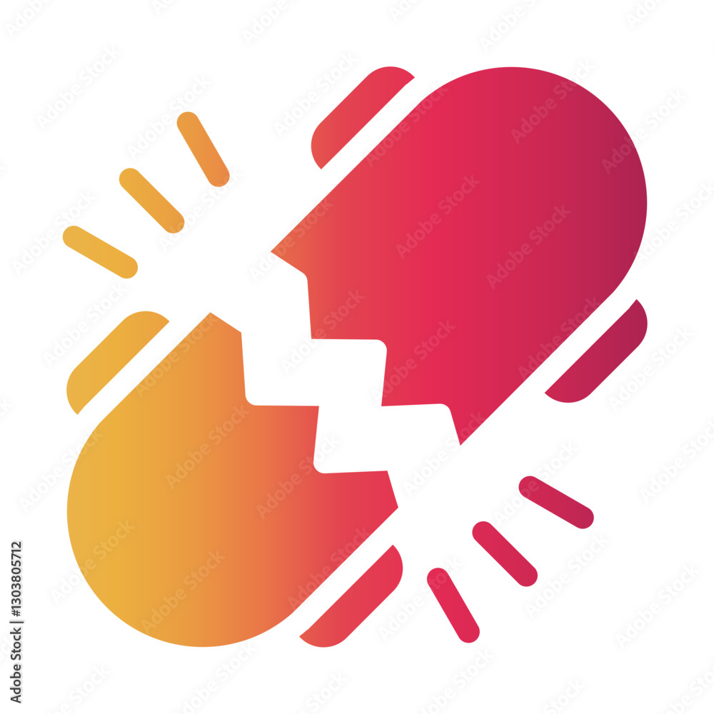 Obraz premium broken Gradient icon