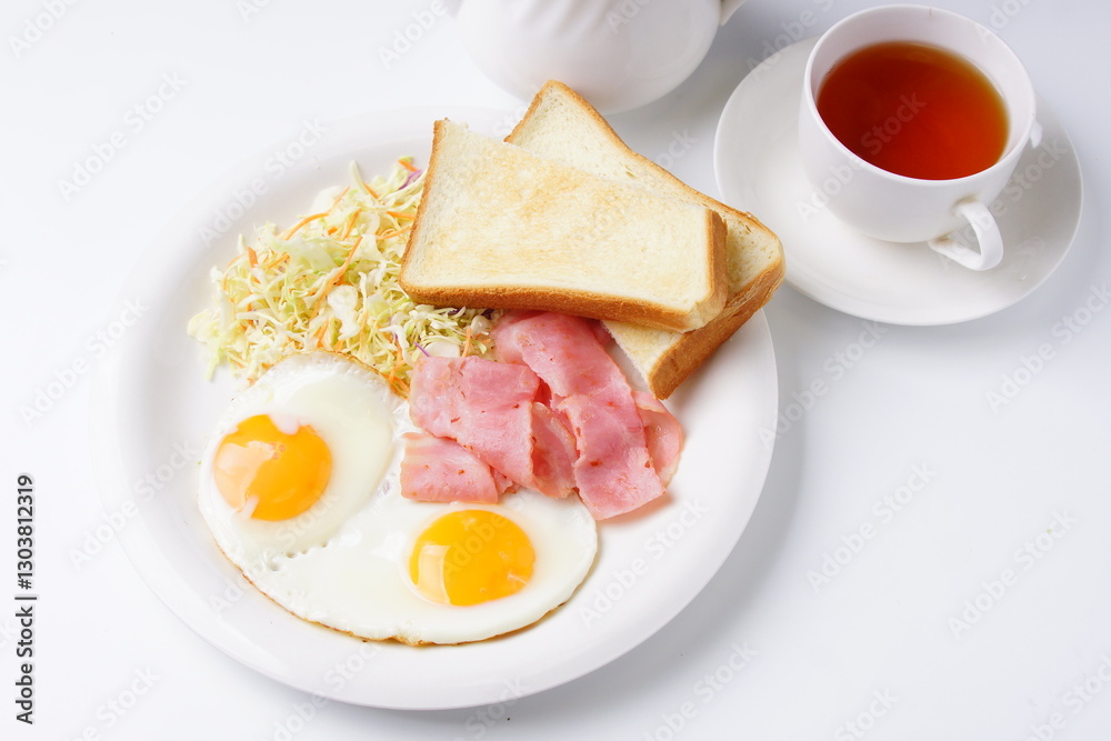 Fototapeta premium 目玉焼きベーコン