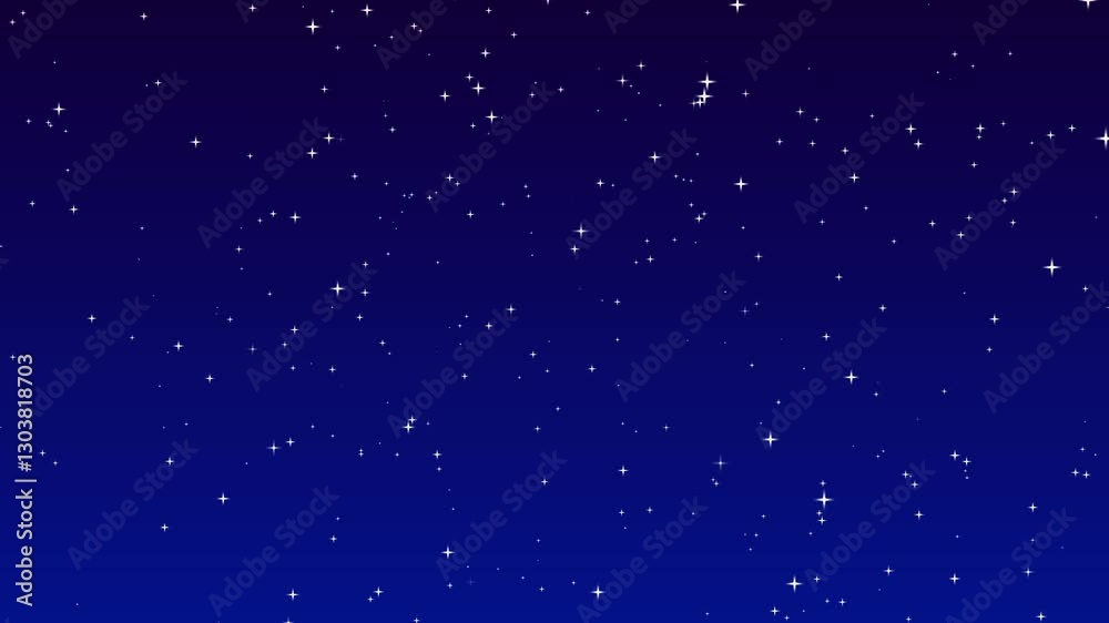 Blinking Stars. Flying in space. 3D Animation Blinking Stars. Flying in space. 3D Animation
