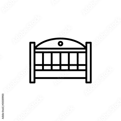 Baby Crib line icon