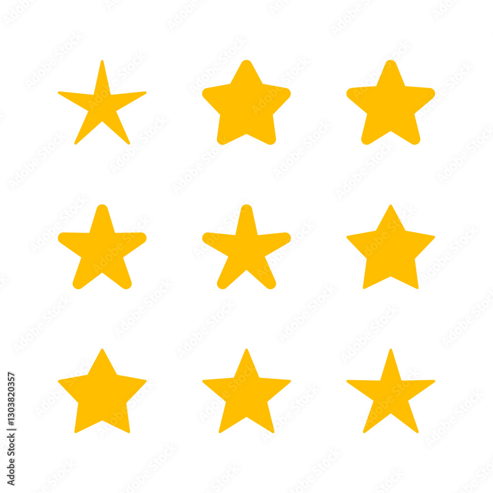 Star Icon set. rating icon vector. favourite star icon Star Icon set. rating icon vector. favourite star icon