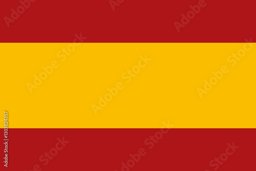 Official civil flag of Spain. Flag of the Kingdom of Spain. Correct proportions and colors. Vector illustration