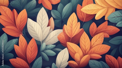 Wallpaper Mural Autumn Leaves: A Colorful Tapestry of Nature's Hues Torontodigital.ca