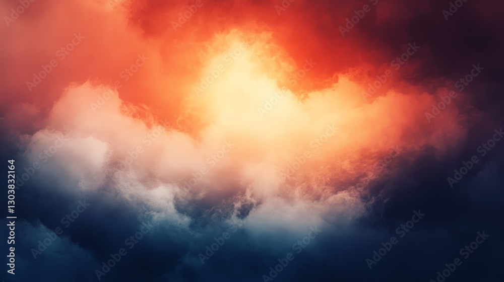 Fiery Sunset Cloudscape: A Dramatic Celestial Display Fiery Sunset Cloudscape: A Dramatic Celestial Display