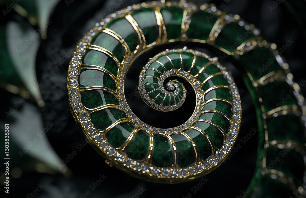 Nautilus shell spiral cross-section isolated on a black background. Nautilus shell spiral cross-section isolated on a black background.