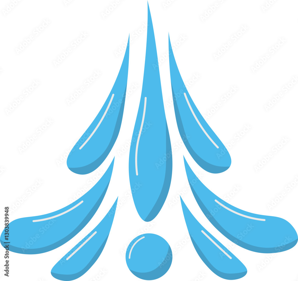 Set of flat colored icons with natural elements and symbols of water in different forms and shapes Set of flat colored icons with natural elements and symbols of water in different forms and shapes