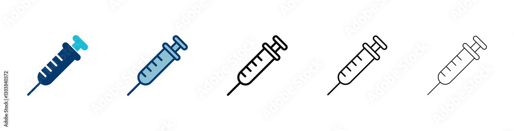 Syringe icon vector isolated on white background. injection icon Syringe icon vector isolated on white background. injection icon