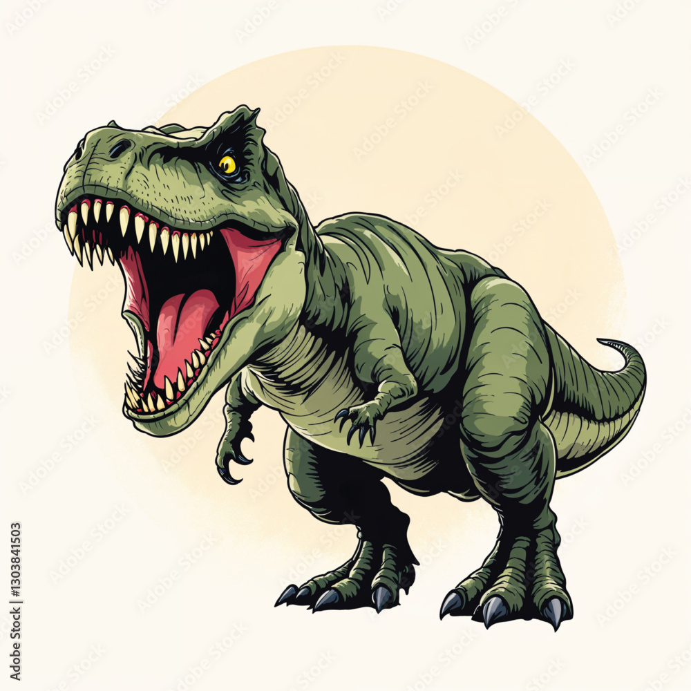 tyrannosaurus dinosaur vector illustration