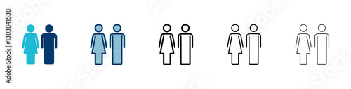 Man and woman icon vector isolated on white background. male and female symbol