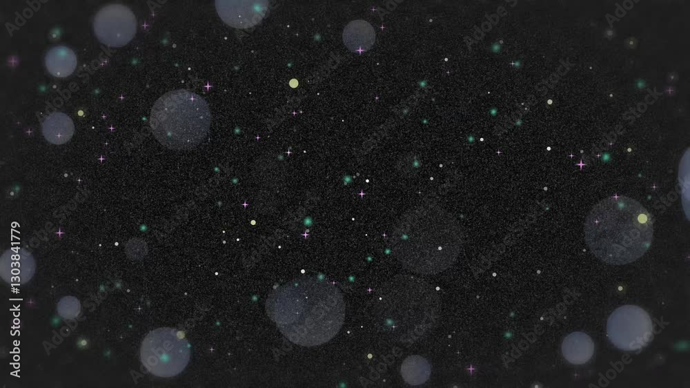 Loop background animation with colorful lights (black)