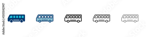Bus Icon vector isolated on white background. Black bus vector icon
