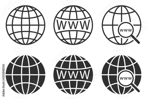 Web icon Set, Browser icon, Internet icon, Globe icon, Earth icon, Website icons, Icon site, Icon Set, Icon Design