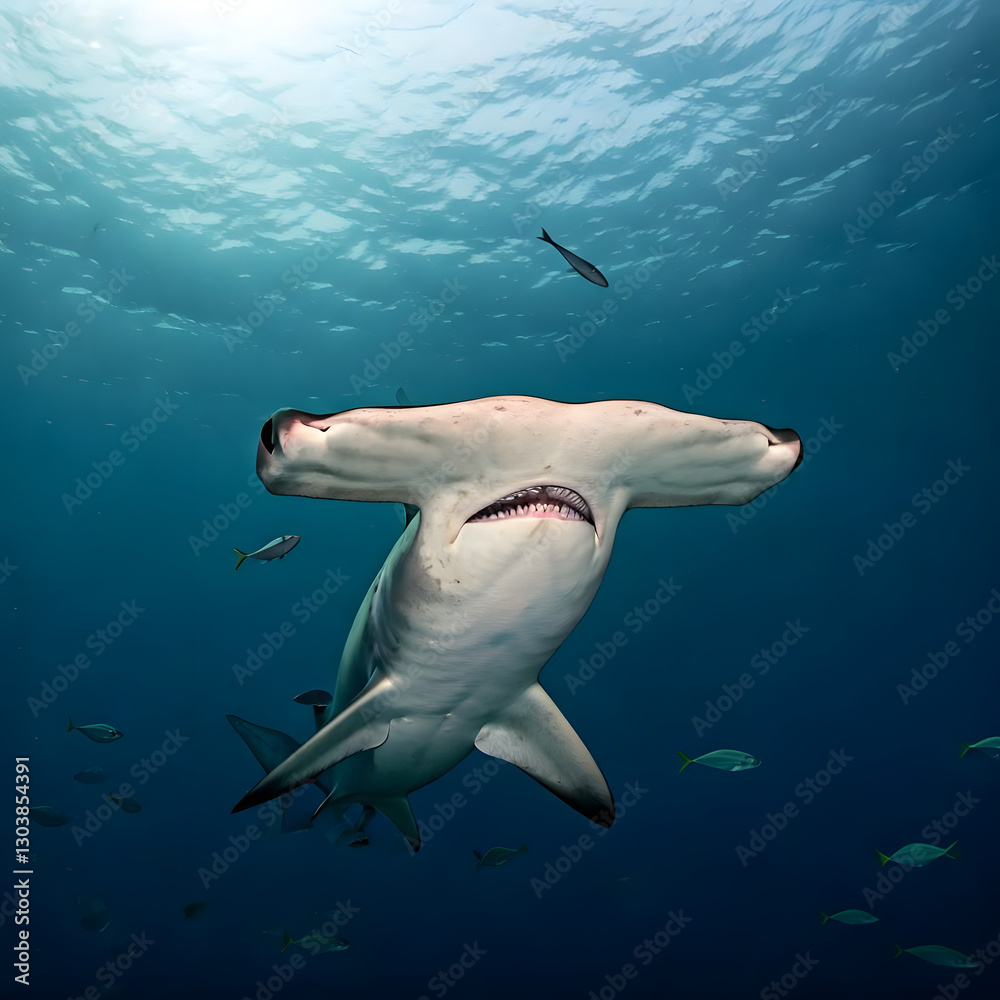 Fototapeta premium Graceful Hammerhead Shark