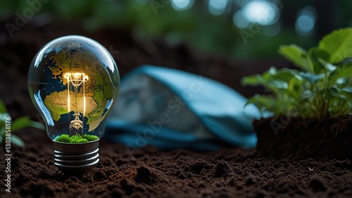 light bulb in the grass