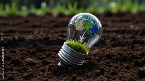 light bulb in the grass