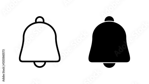 Bell icon vector. Notification sign and symbol for web site design