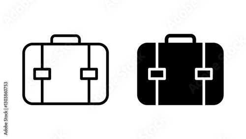 Briefcase icon vector. suitcase sign and symbol. luggage symbol.