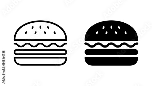Burger icon vector. burger sign and symbol. hamburger
