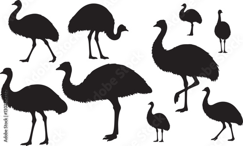 Emu Silhouettes