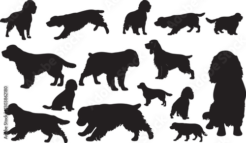 English Springer Spaniel Silhouette