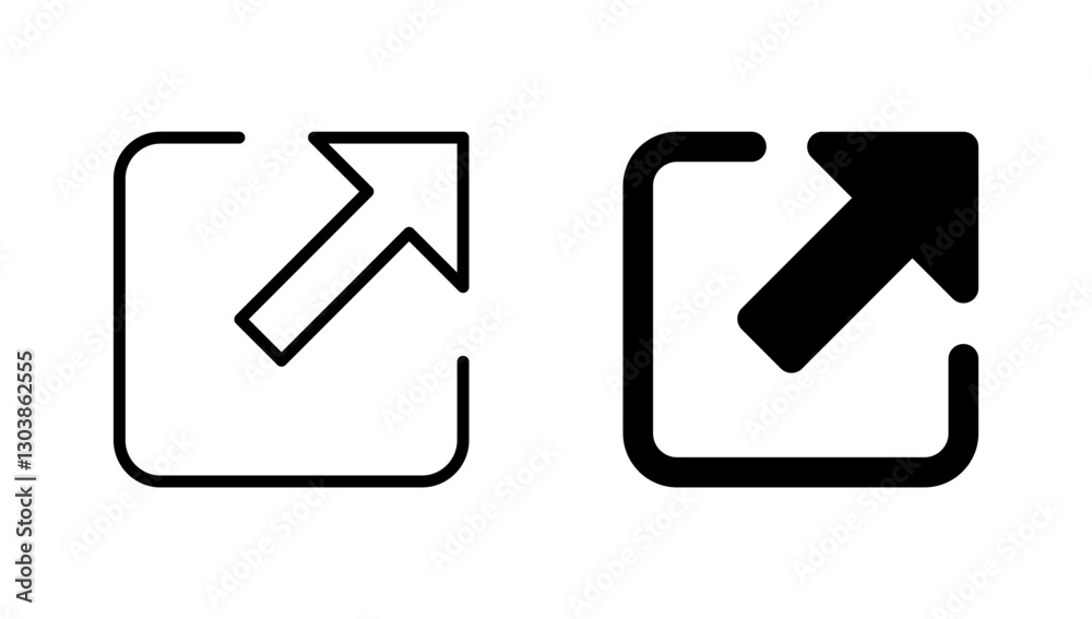 External link icon vector. link sign and symbol. hyperlink symbol External link icon vector. link sign and symbol. hyperlink symbol