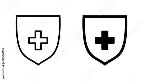 Health insurance icon vector. Insurance health document sign and symbol