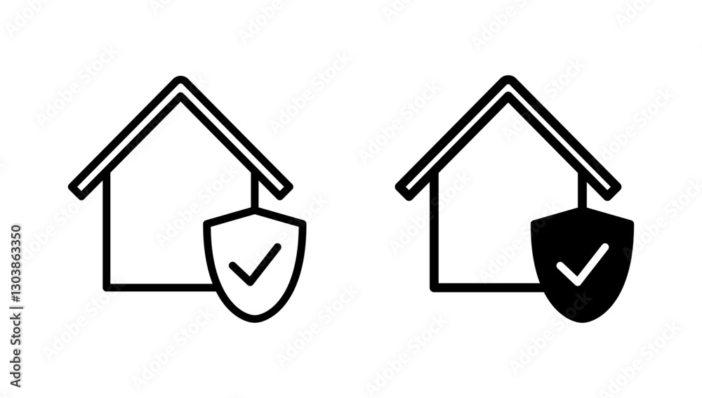 home insurance icon vector. home protection sign and symbol home insurance icon vector. home protection sign and symbol