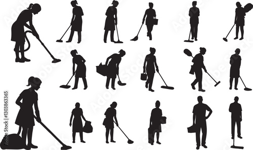 Housekeeping Silhouette Set