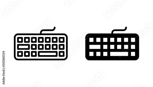 Keyboard icon vector. keyboard sign and symbol