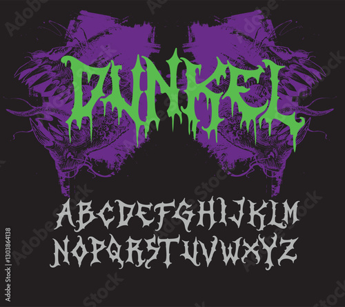 dunkel font black font typeface, black metal alphabet, metal font, rock font, horror font , scary font