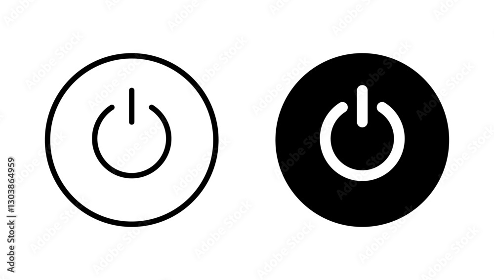 Power icon vector. Power Switch sign and symbol. Electric power Power icon vector. Power Switch sign and symbol. Electric power