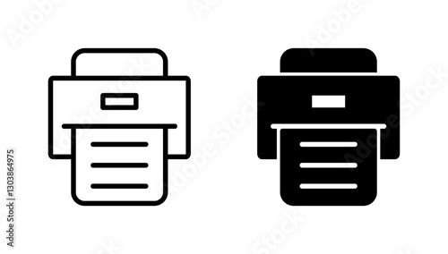 Print icon vector. printer sign and symbol