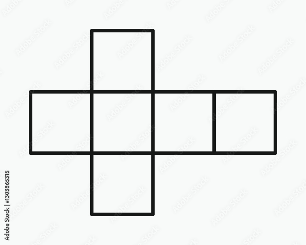 3D cube shape nets exercise in mathematics. 3D cube shape nets exercise in mathematics.