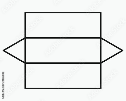 3D triangular prism shape nets exercise in mathematics.