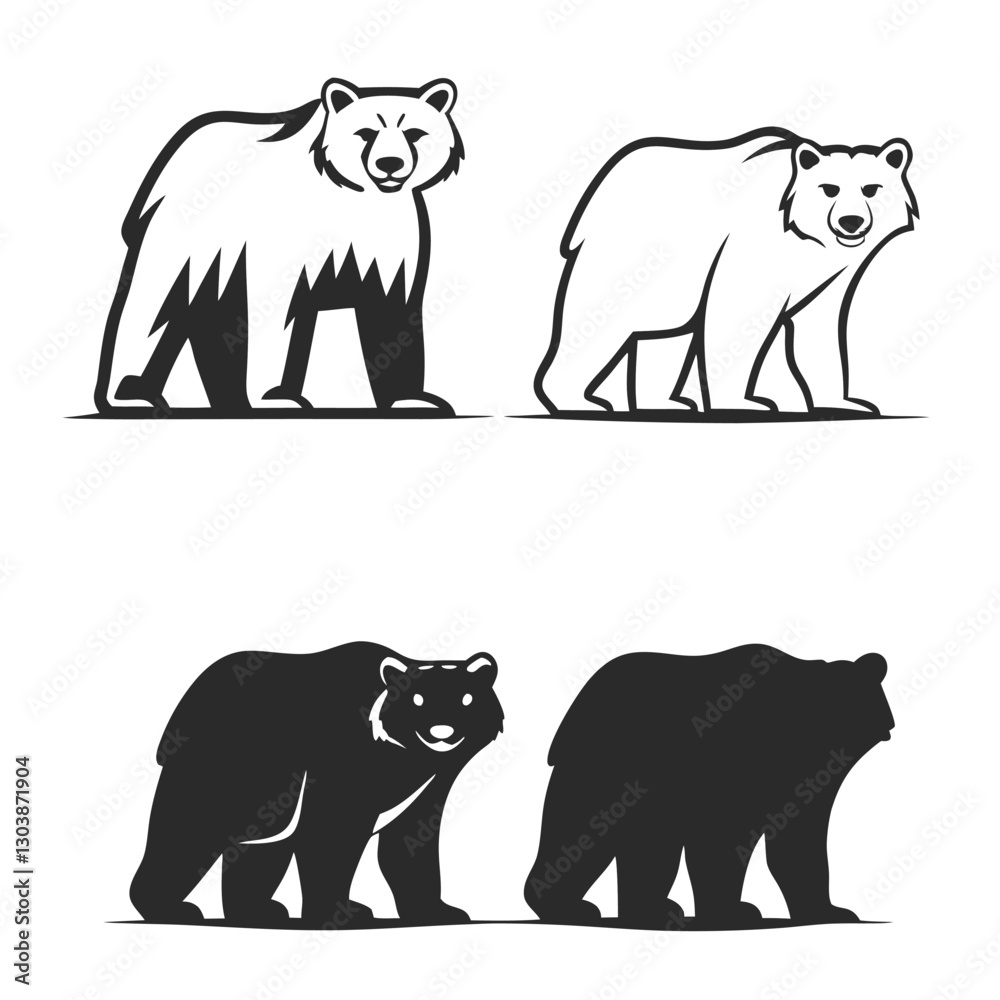Fototapeta premium set of wild animals vector