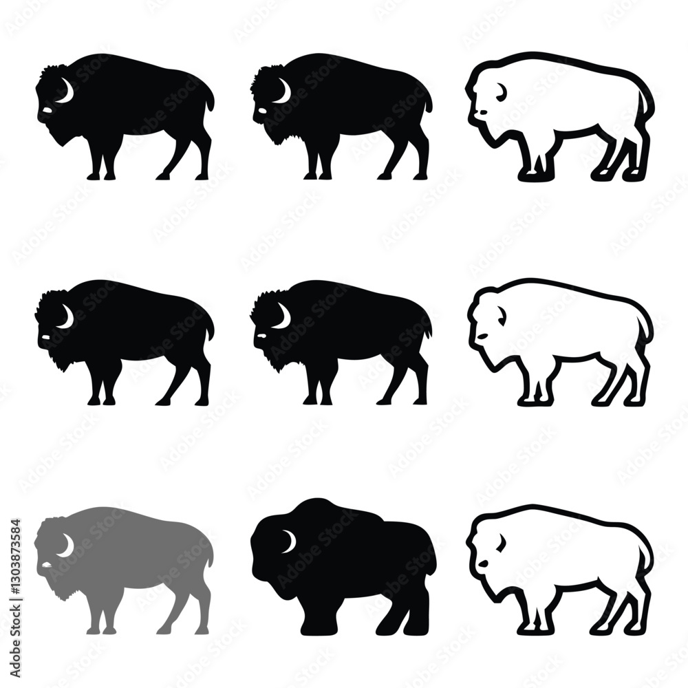 Fototapeta premium set of wild animals