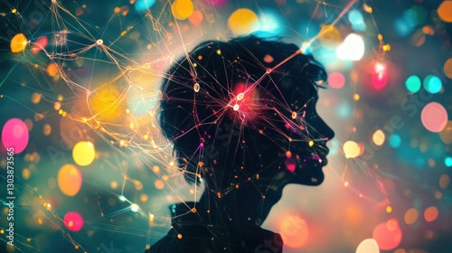 Illuminated Mind: A Silhouette of Thought and Connection