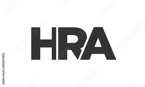 Wallpaper Mural HRA logo design template with strong and modern bold text. Initial based vector logotype featuring simple and minimal typography. Trendy company identity. Torontodigital.ca
