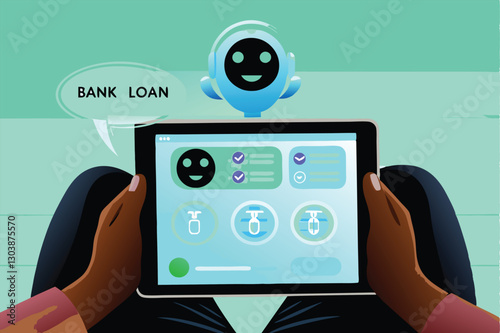 A detail-oriented image of a focused bank customer meticulously completing an online loan application form on their laptop, showcasing serious engagement and digital technology use.