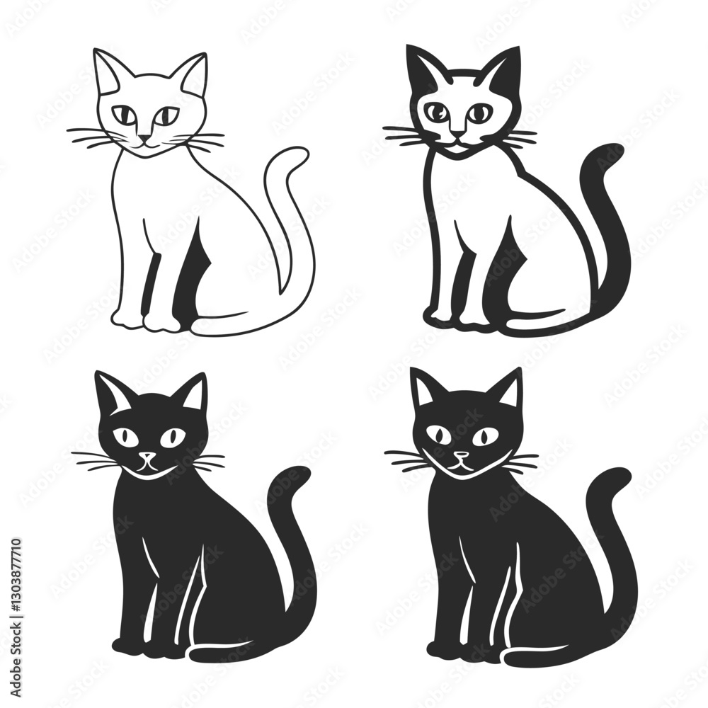 Fototapeta premium cat--silhouette-image-- (43).eps
