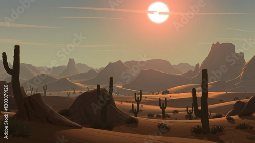 Serene Sunset over the Sonoran Desert A Breathtaking Panorama