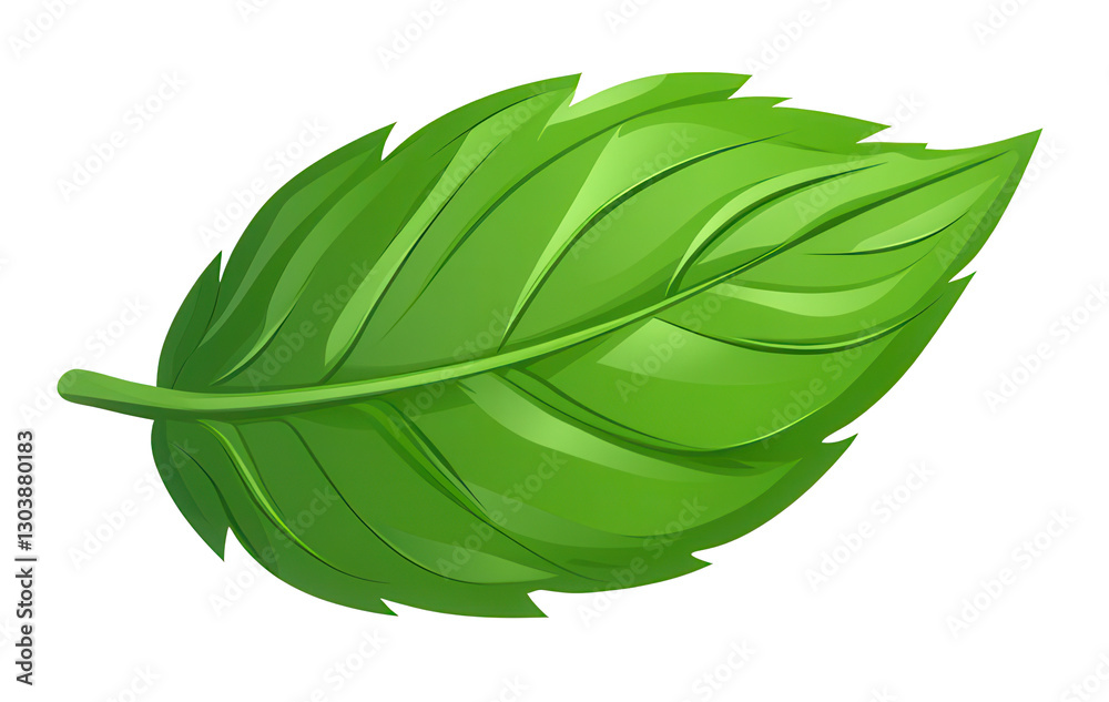 Obraz premium Fresh green leaf illustration.