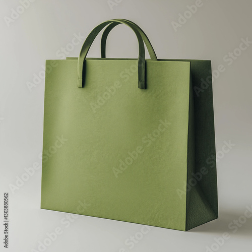 mockup shopping bag green