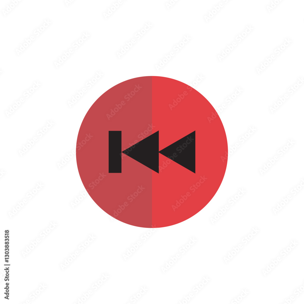 vector illustration of icon video player button with red circle vector illustration of icon video player button with red circle
