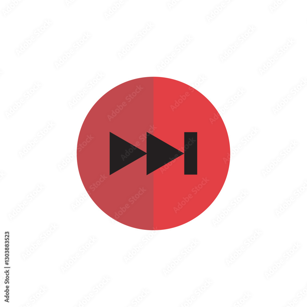 vector illustration of icon video player button with red circle vector illustration of icon video player button with red circle