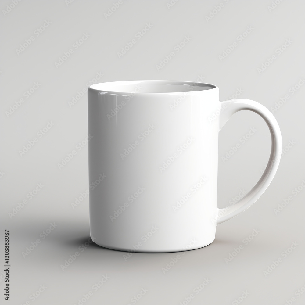 Obraz premium mockup plain color white cup