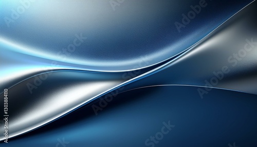 A smooth metallic gradient transitioning from silver to deep blue, with subtle light reflections, giving a high-end corporate feel.