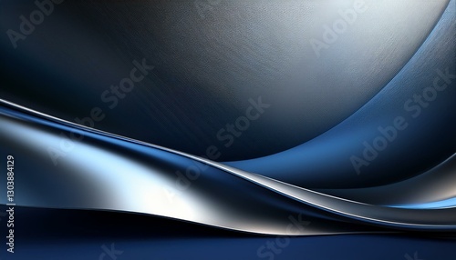 A smooth metallic gradient transitioning from silver to deep blue, with subtle light reflections, giving a high-end corporate feel.