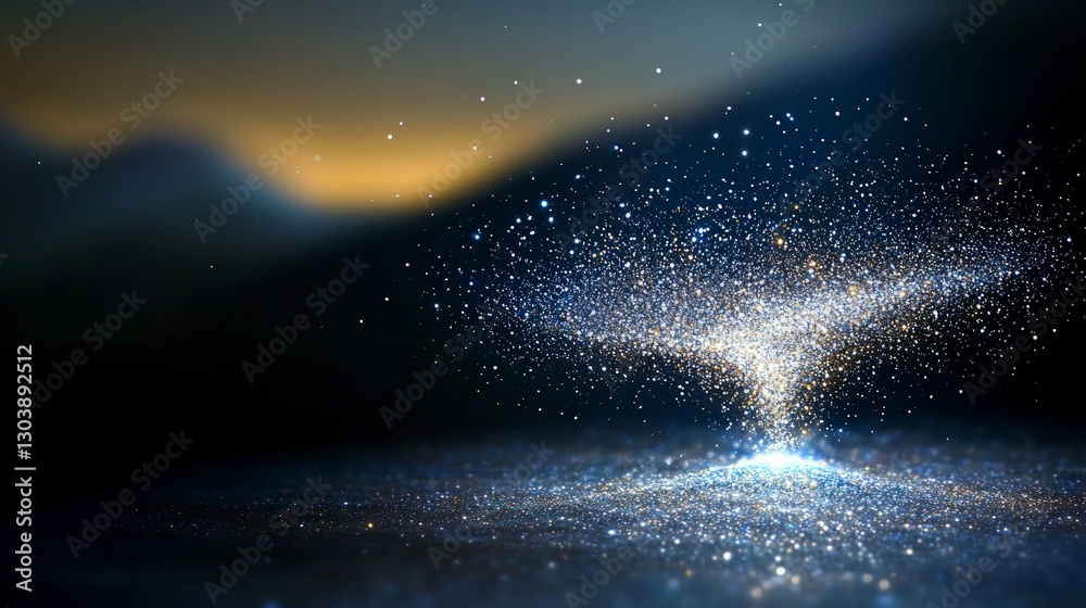 Fototapeta premium Cosmic Dust Galaxy Nebula Space Stars Glitter Background